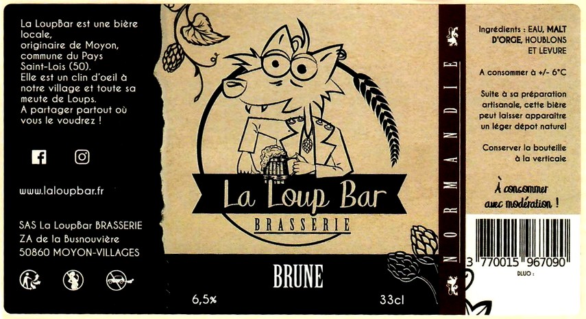 etiquette BRASSERIE LA LOUP BAR 04