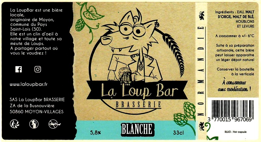 etiquette BRASSERIE LA LOUP BAR 05