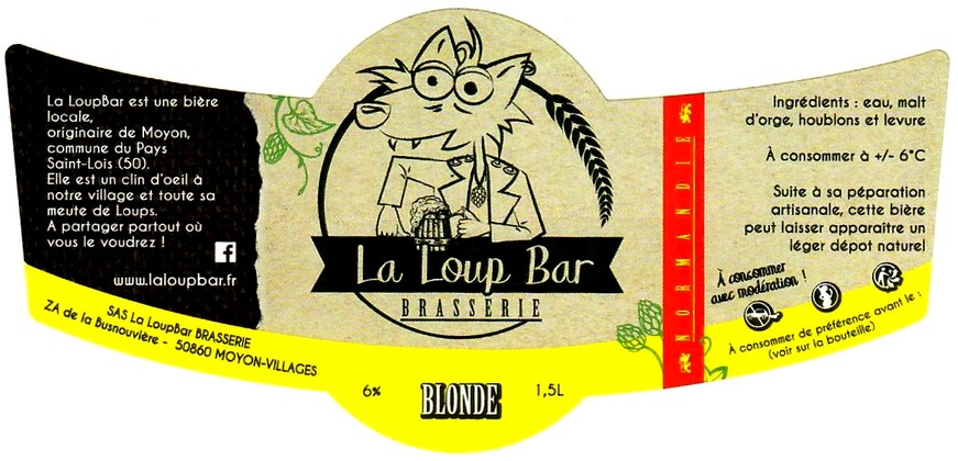 etiquette BRASSERIE LA LOUP BAR 06