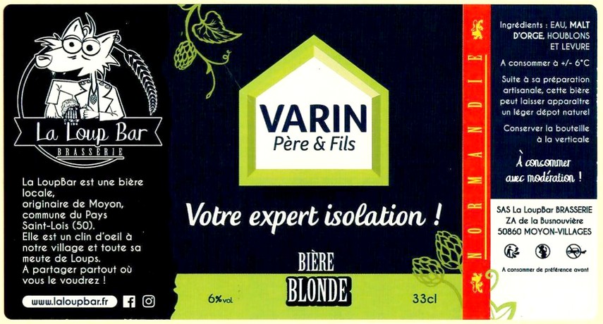 Etiquette BRASSERIE LA LOUP BAR 31