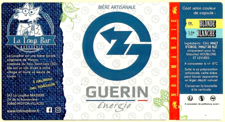 Etiquette BRASSERIE LA LOUP BAR 44