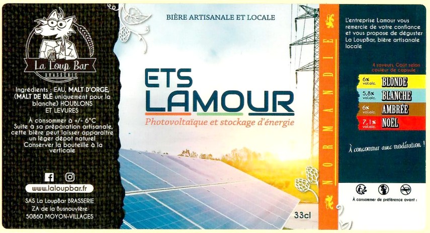 Etiquette BRASSERIE LA LOUP BAR 56