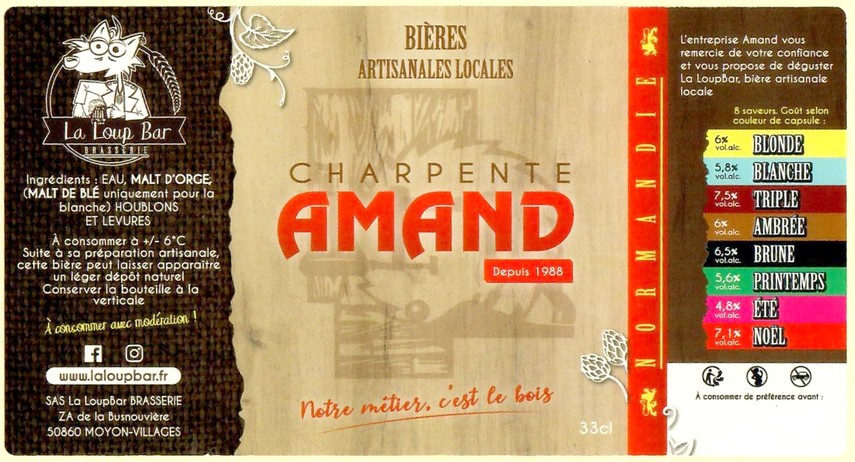 Etiquette BRASSERIE LA LOUP BAR 57