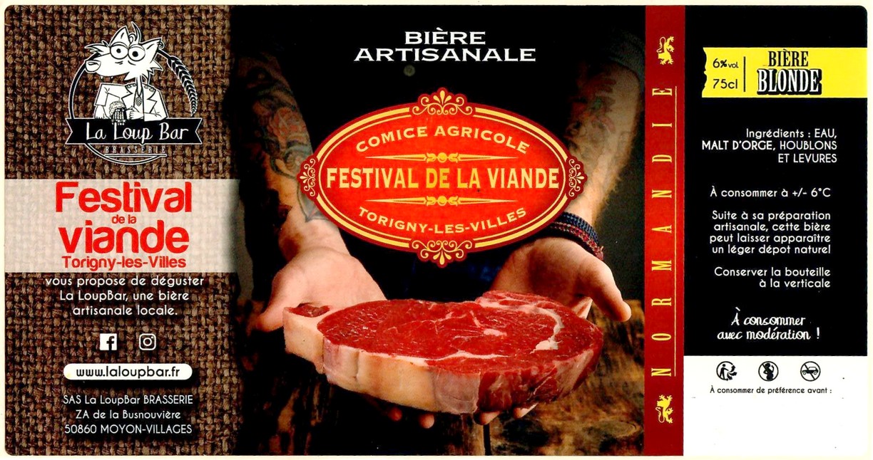 Etiquette BRASSERIE LA LOUP BAR 63