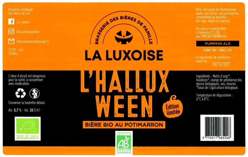 etiquette BRASSERIE LA LUXOISE 05