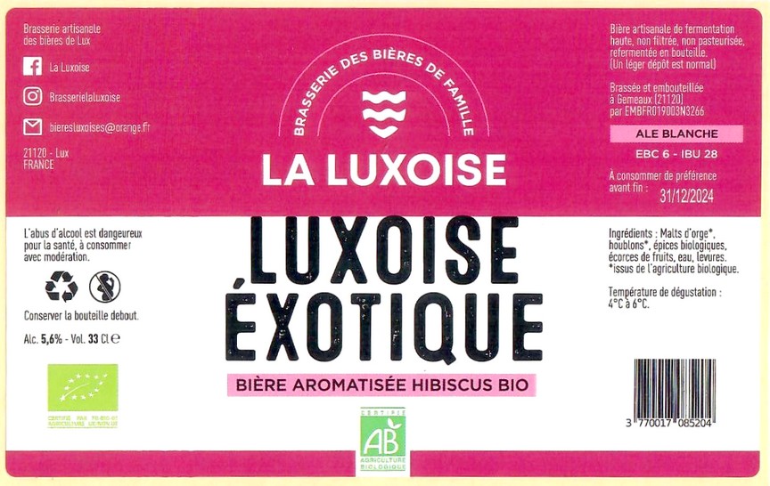 Etiquette BRASSERIE LA LUXOISE 12