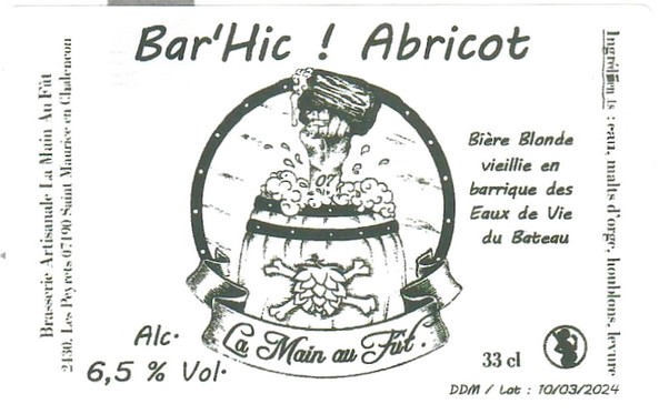 Etiquette BRASSERIE LA MAIN AU FUT 02