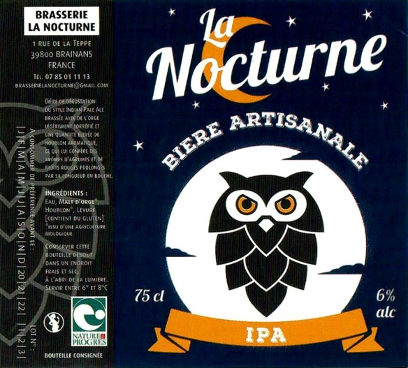 Etiquette BRASSERIE LA NOCTURNE 01