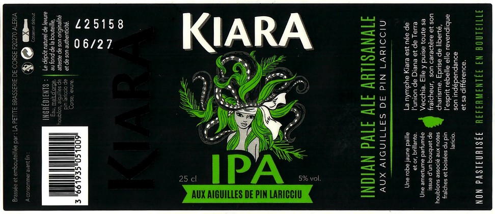 Etiquette BRASSERIE LA PETITE BRASSERIE DE CORSE 16