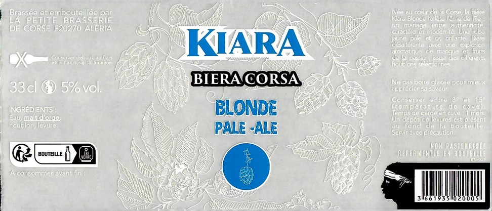 Etiquette BRASSERIE LA PETITE BRASSERIE DE CORSE 17