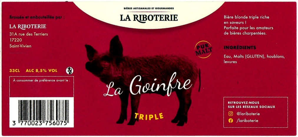 Etiquette BRASSERIE LA RIBOTERIE 02