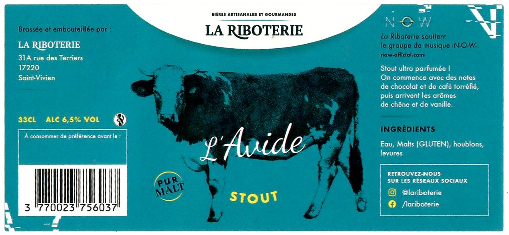 Etiquette BRASSERIE LA RIBOTERIE 04