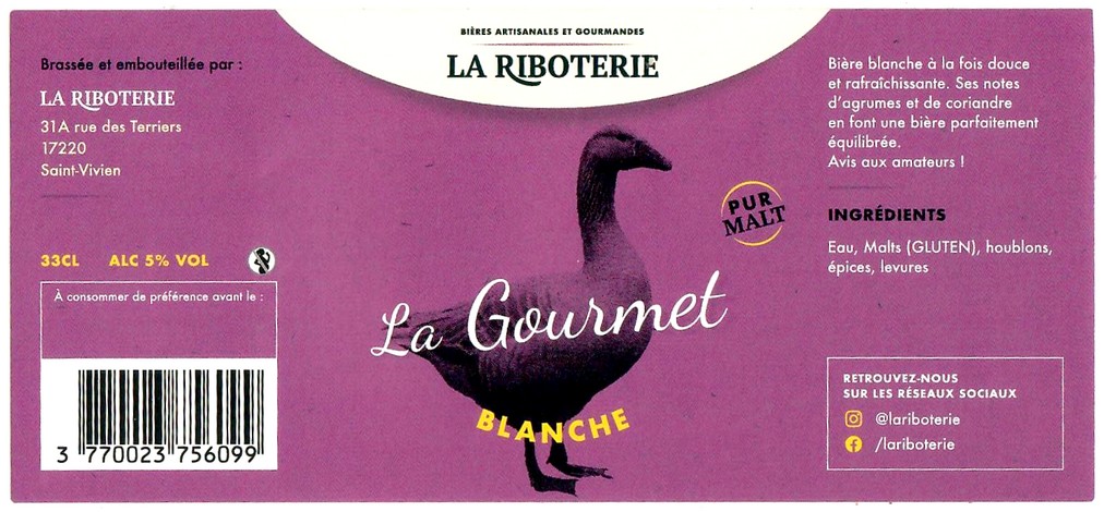 Etiquette BRASSERIE LA RIBOTERIE 05