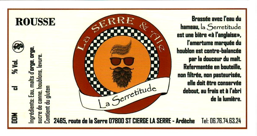 etiquette BRASSERIE LA SERRE & ALE 02
