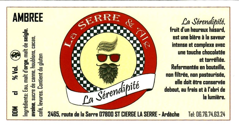 etiquette BRASSERIE LA SERRE & ALE 08