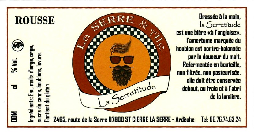 etiquette BRASSERIE LA SERRE & ALE 12