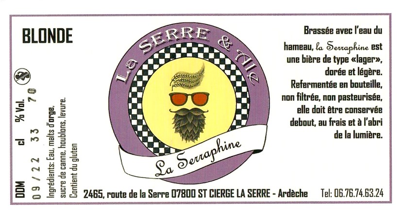 Etiquette BRASSERIE LA SERRE & ALE 22