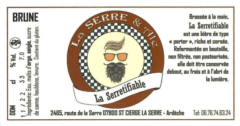 Etiquette BRASSERIE LA SERRE & ALE 24