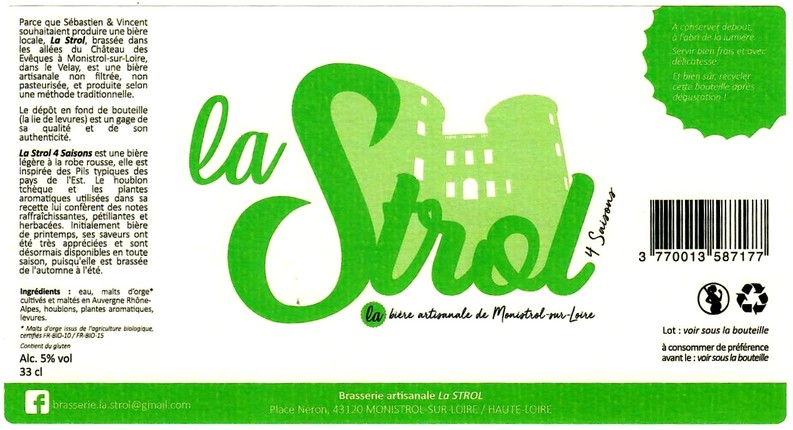 etiquette BRASSERIE LA STROL 10