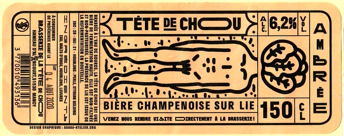 etiquette BRASSERIE LA TETE DE CHOU 25