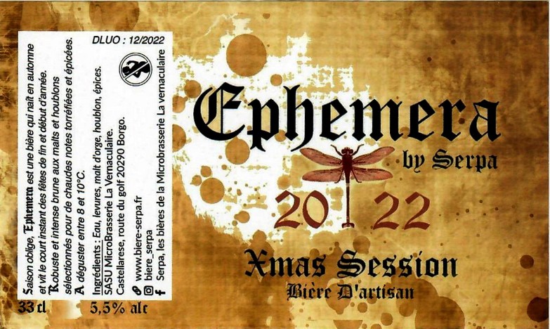 Etiquette BRASSERIE LA VERNACULAIRE 01