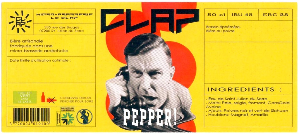 Etiquette BRASSERIE LE CLAP 01