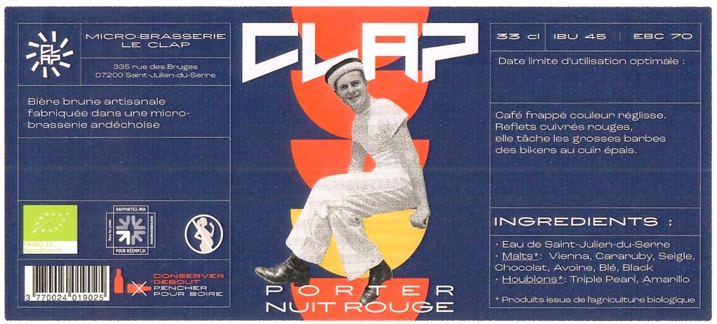 Etiquette BRASSERIE LE CLAP 05