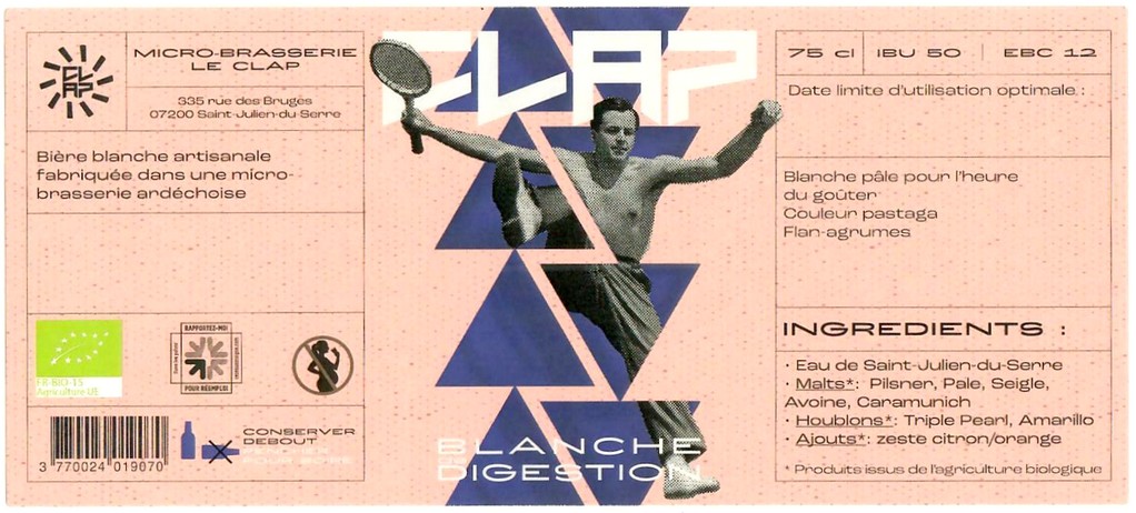 Etiquette BRASSERIE LE CLAP 06