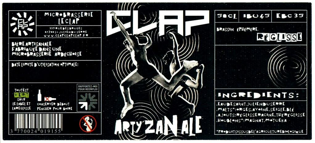 Etiquette BRASSERIE LE CLAP 09