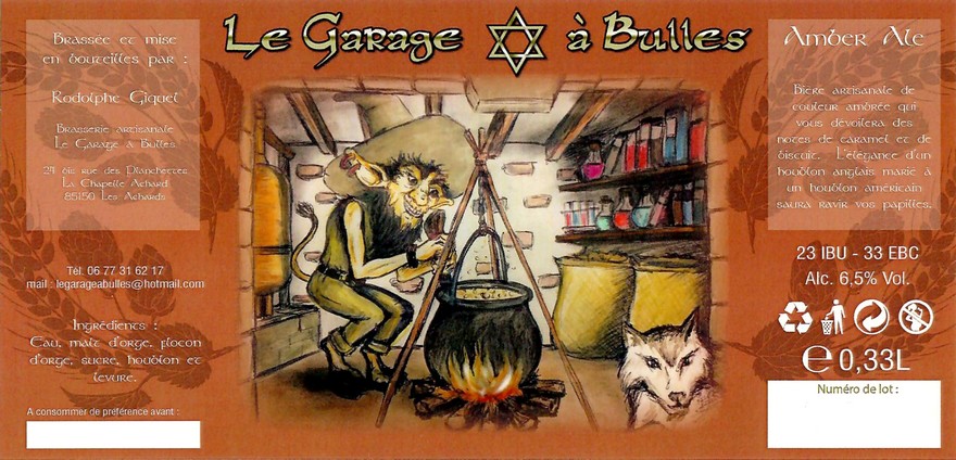 Etiquette BRASSERIE LE GARAGE A BULLES 01