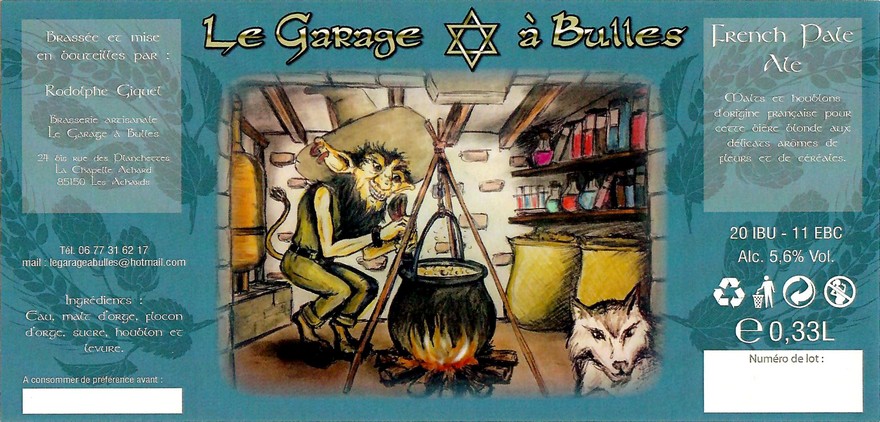 Etiquette BRASSERIE LE GARAGE A BULLES 02