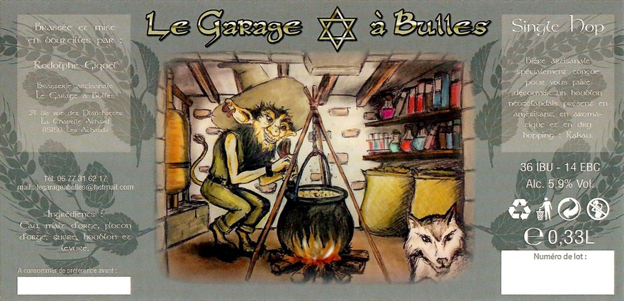 Etiquette BRASSERIE LE GARAGE A BULLES 04