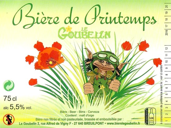 Etiquette BRASSERIE LE GOUBELIN 20