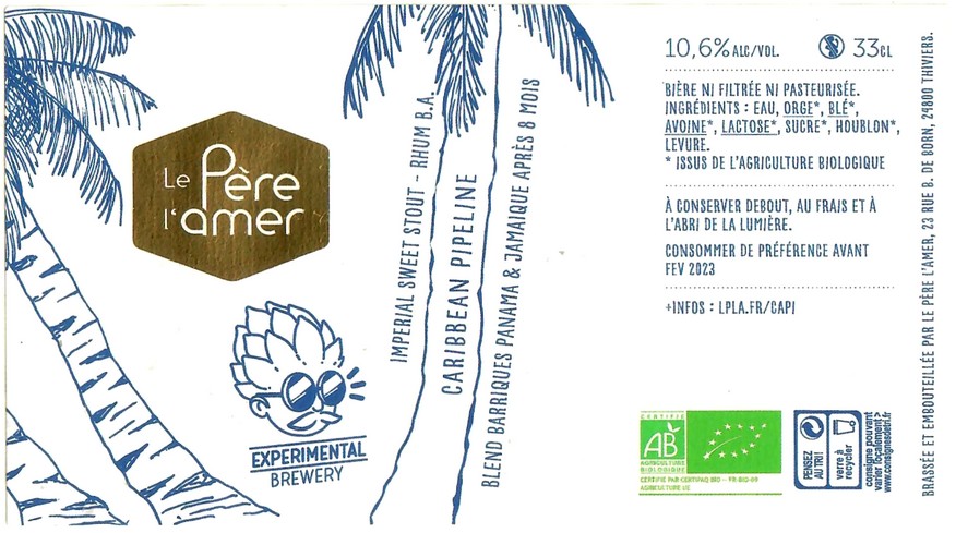 Etiquette BRASSERIE LE PERE L'AMER 100
