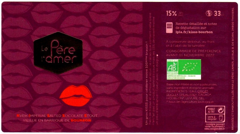 etiquette BRASSERIE LE PERE L'AMER 52