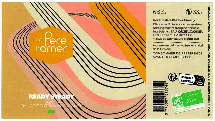 etiquette BRASSERIE LE PERE L'AMER 71