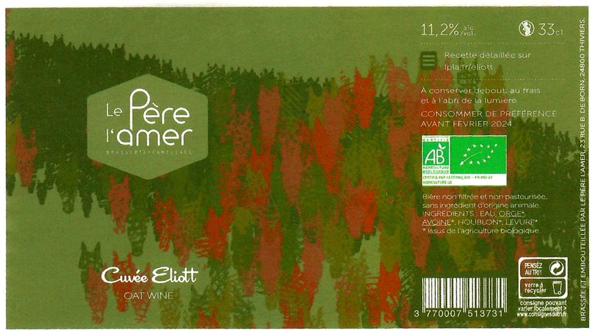 etiquette BRASSERIE LE PERE L'AMER 76