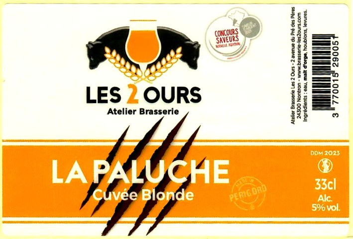 etiquette BRASSERIE LES 2 OURS 12