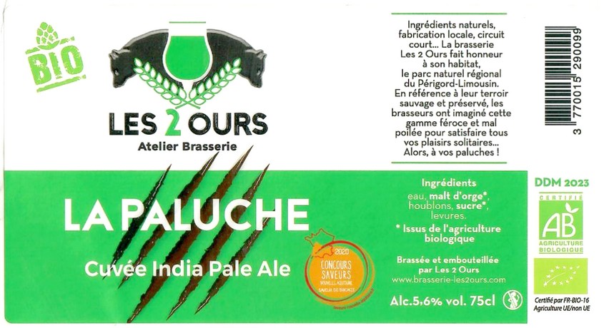 Etiquette BRASSERIE LES 2 OURS 27