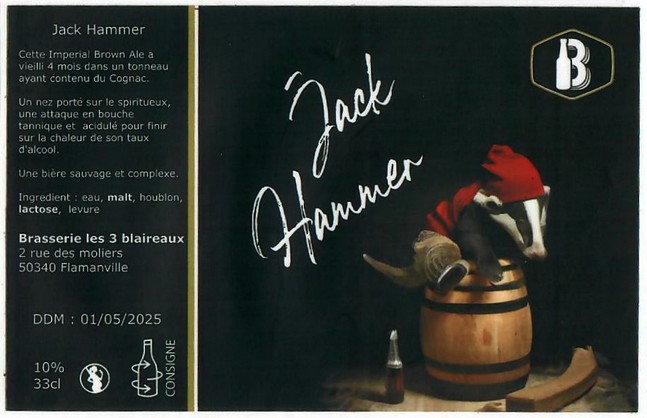 Etiquette BRASSERIE LES 3 BLAIREAUX 02