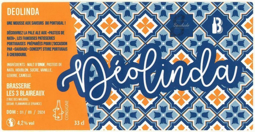 Etiquette BRASSERIE LES 3 BLAIREAUX 06