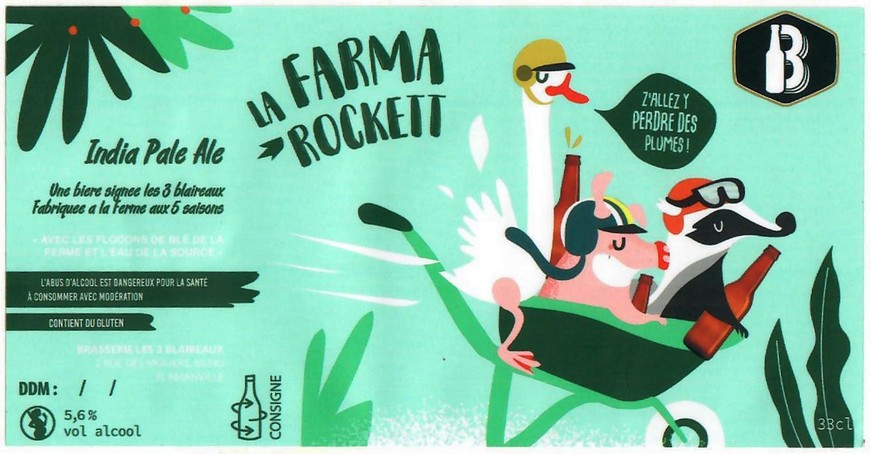 Etiquette BRASSERIE LES 3 BLAIREAUX 07