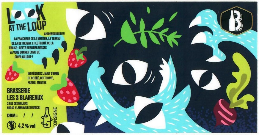 Etiquette BRASSERIE LES 3 BLAIREAUX 08