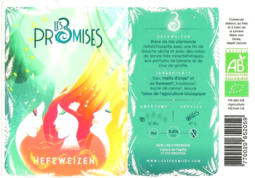 Etiquette BRASSERIE LES 3 PROMISES 01