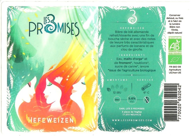 Etiquette BRASSERIE LES 3 PROMISES 05