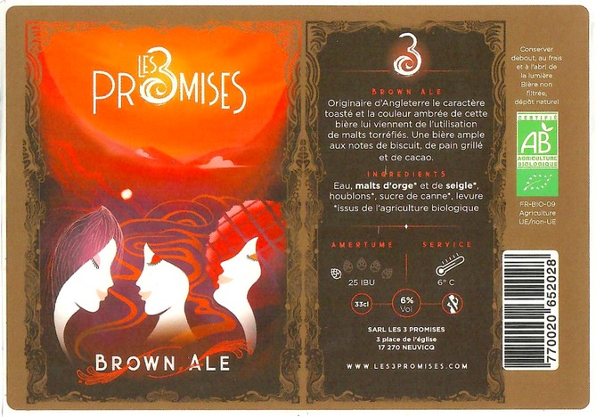 Etiquette BRASSERIE LES 3 PROMISES 06