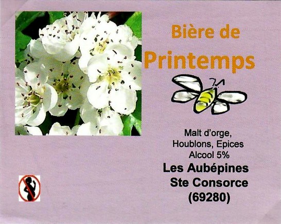 Etiquette BRASSERIE LES AUBEPINES 10