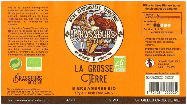 Etiquette BRASSERIE LES BRASSEURS DE LA VIE 03