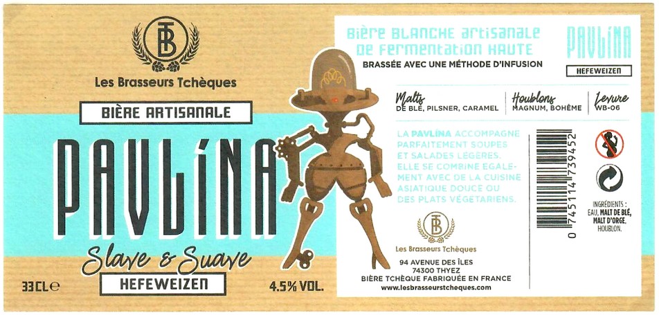 Etiquette BRASSERIE LES BRASSEURS TCHEQUES 01