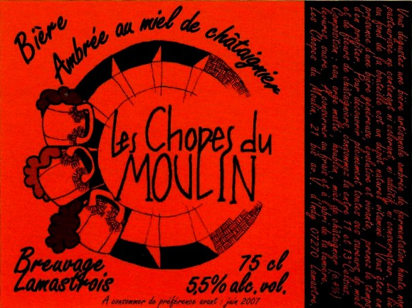 Etiquette BRASSERIE LES CHOPES DU MOULIN 11